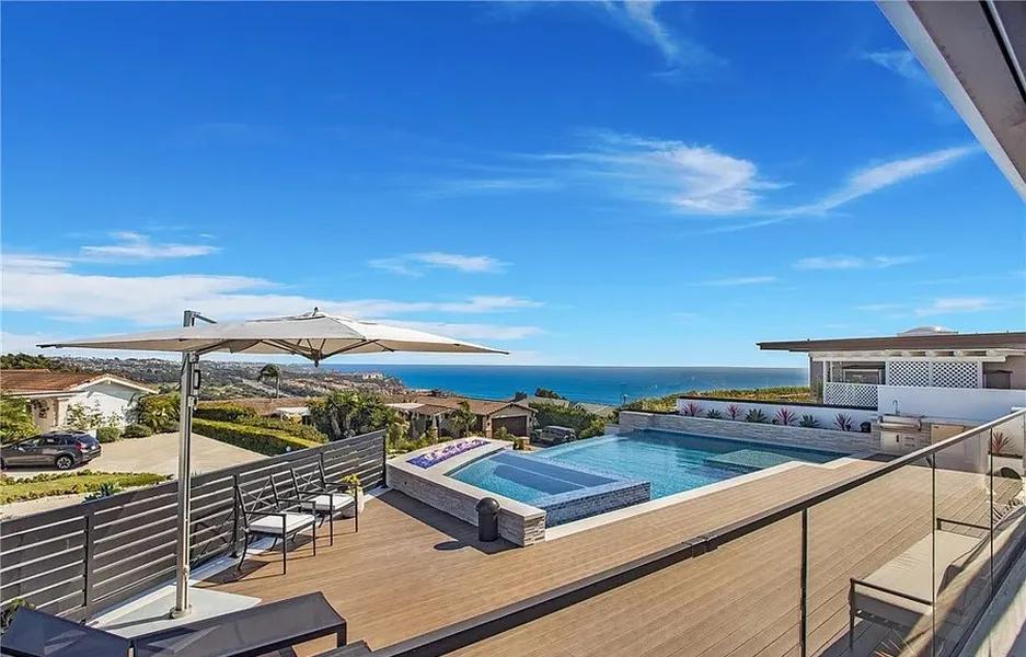 Restored Ipe deck at a Malibu oceanfront estate